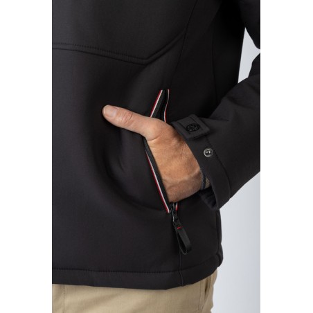 CHAQUETA CON CAPUCHA ESTILO NEOPRENO