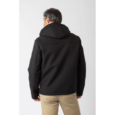 CHAQUETA CON CAPUCHA ESTILO NEOPRENO