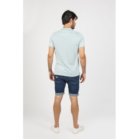 STRIPED SHORT SLEEVE POLO
