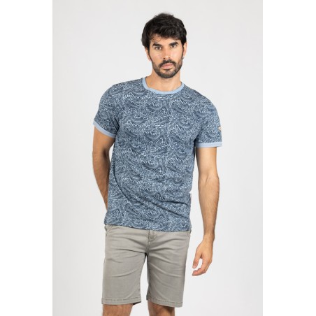 CAMISETA TEJIDO MICROLISTADO TROPICAL