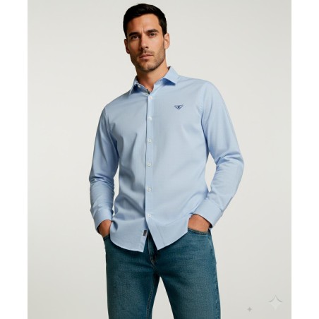 CAMISA BÁSICA AZUL SLIM