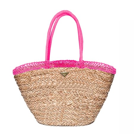 CESTA PLAYA FUCSIA