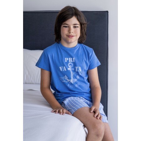 PIJAMA PUNTO LISO-PIJAMA PUNT LLIS-BOY'S PAJAMAS