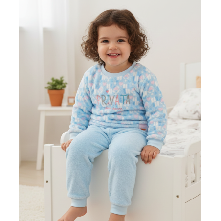 Pijama infantil de niña de coralina-Pijama infantil de nena de coralina-Girls’ coral fleece pyjamas