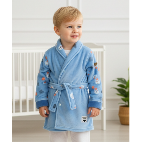 Bata infantil de niño de coralina-Bata infantil de nen de coralina-Boys’ coral fleece robe