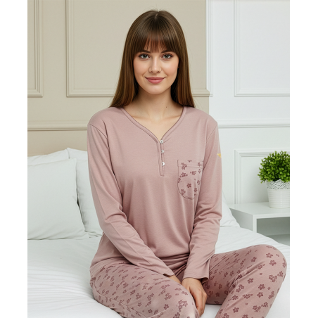 Pijama de señora de interlock- Pijama de dona d’interlock-Women's interlock pyjamas