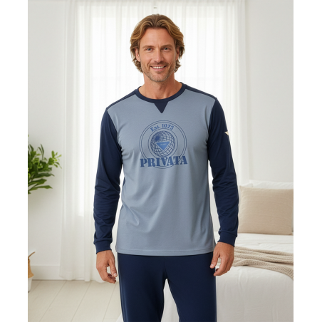 Pijama de caballero de punto suave- Pijama d’home de punt suau- Men’s soft knit pyjamas