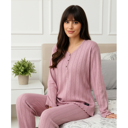 Pijama de señora de punto acanalado-Pijama de dona de punt acanalat-Women’s ribbed knit pyjamas