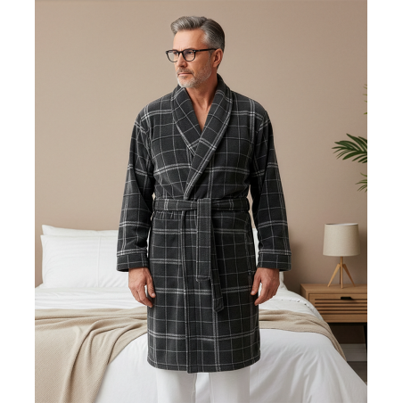 Bata de caballero de coralina-Bata d’home de coralina-Men’s coral fleece robe
