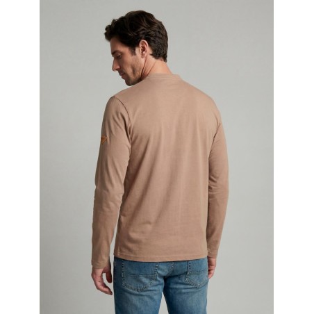 LONG-SLEEVE T-SHIRT WITH GRANDAD COLLAR