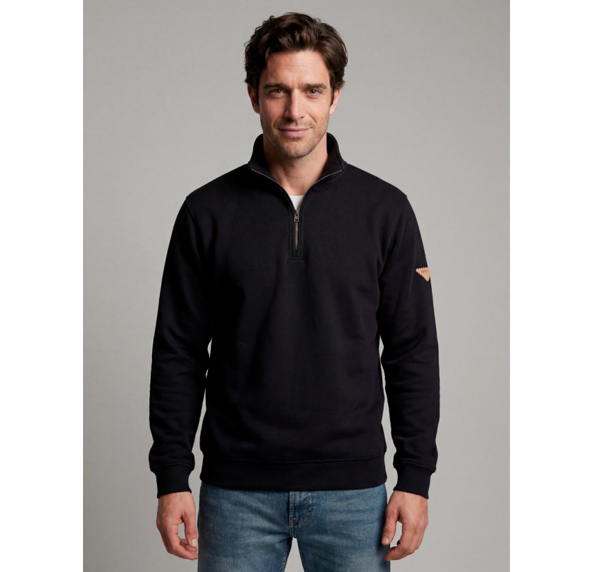 SUDADERA BÁSICA CON CUELLO ALZADO