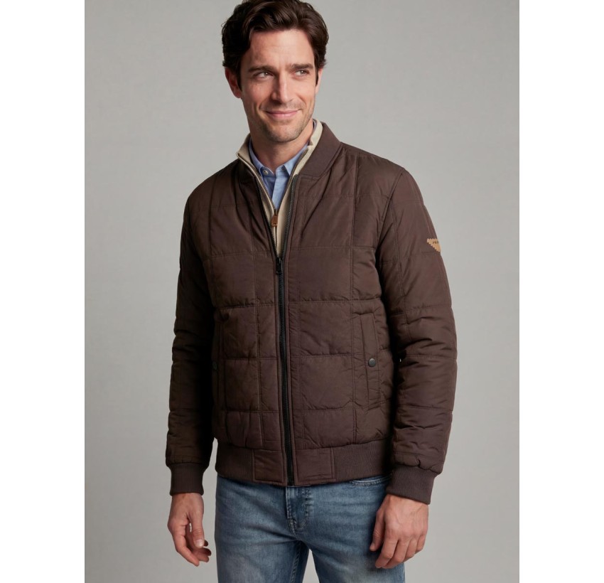 CHAQUETA CON DISEÑO GUATEADO DE CUADROS