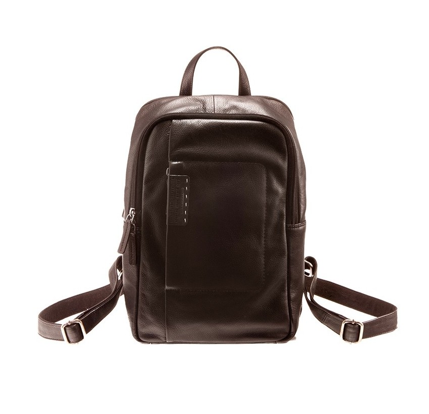 Mochila hombre piel marrón