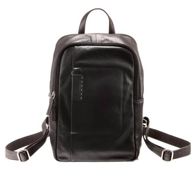 Mochila hombre piel negra