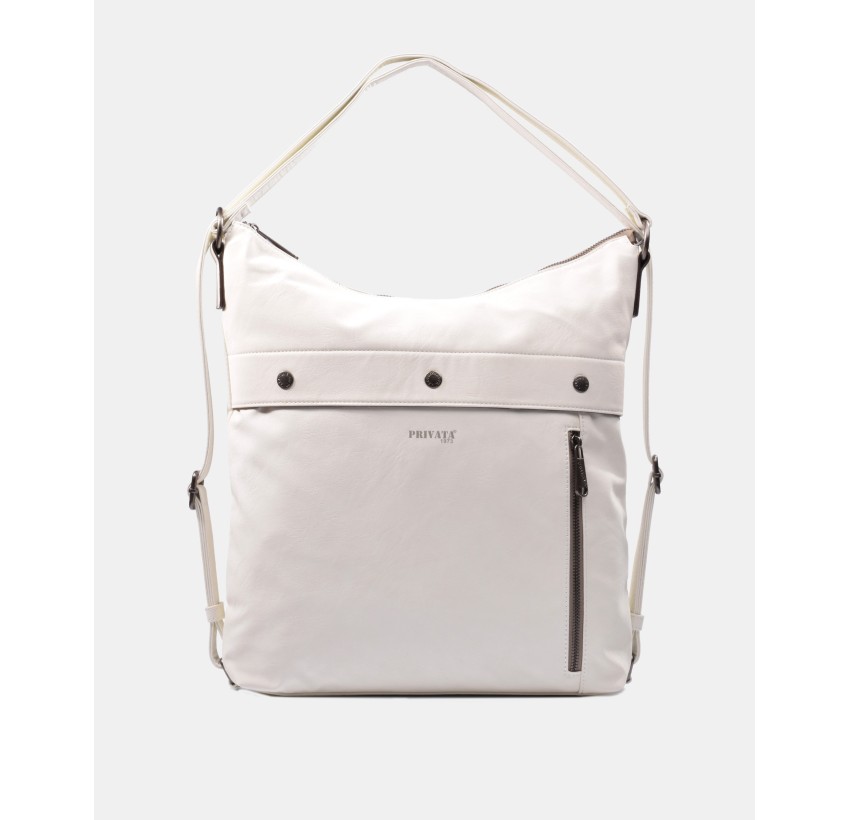 Bolso-mochila en color blanco