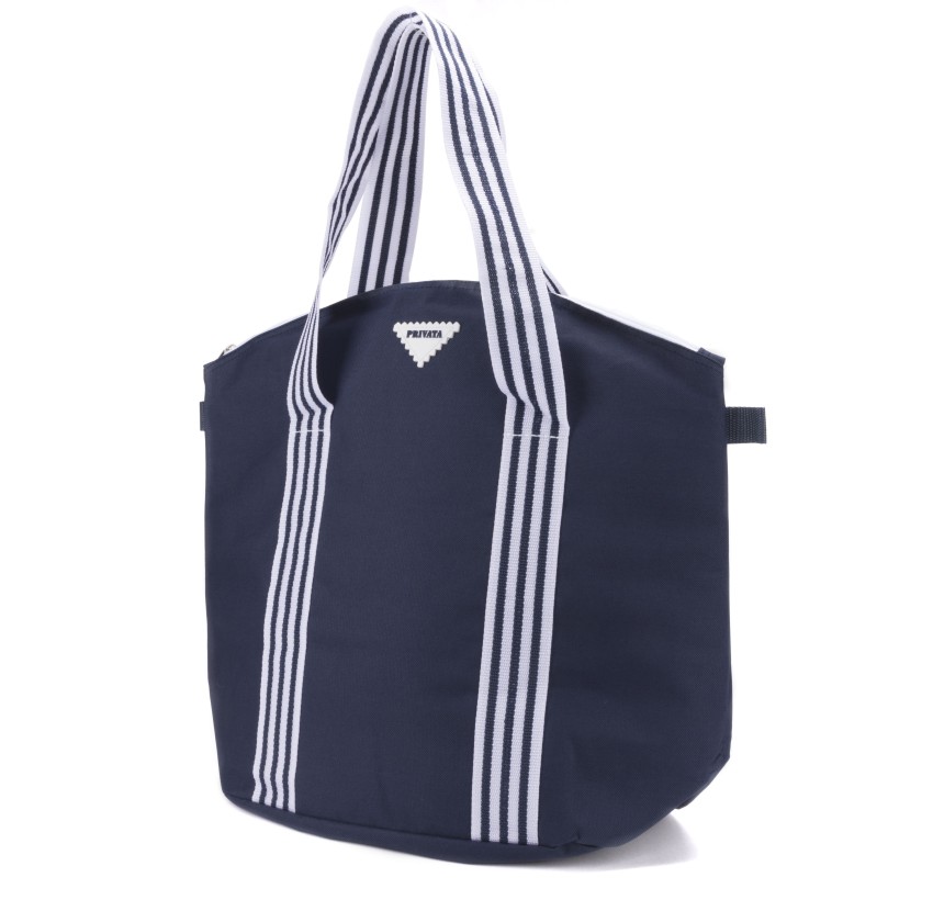 BOLSA NEVERA RAYAS AZUL MARINO