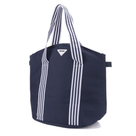 BOLSA NEVERA RAYAS AZUL MARINO