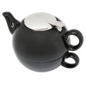 TETERA CON TAZA Y FILTRO NEGRA