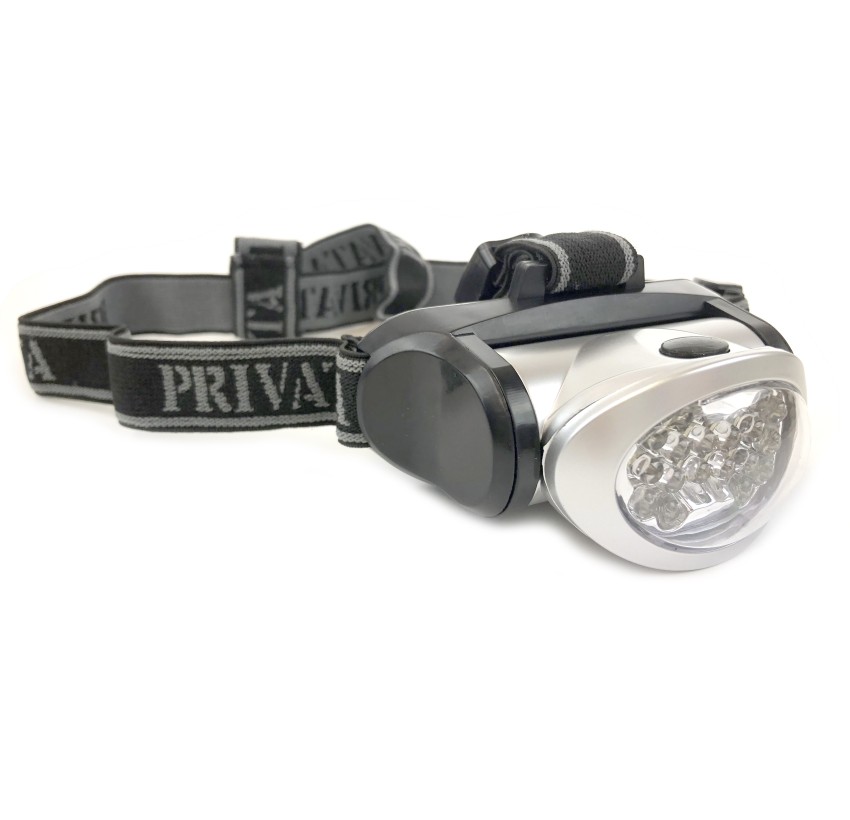 LINTERNA FRONTAL LED PLATA