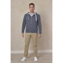 SUDADERA BÁSICA ABIERTA CON CAPUCHA
