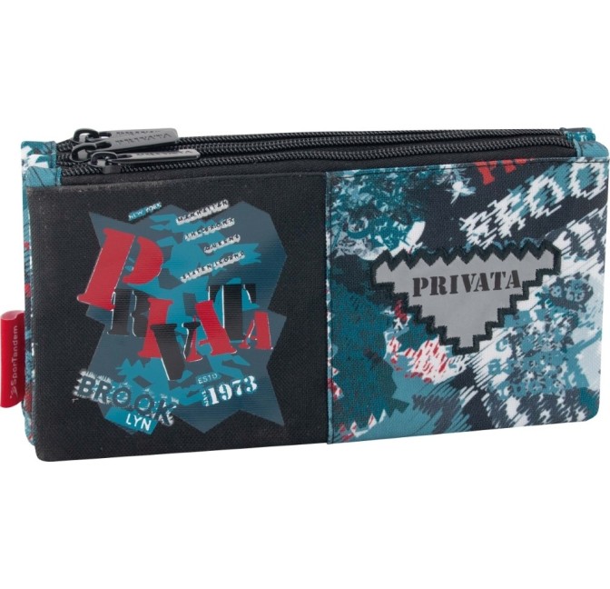 Estuche portatodo 3 bolsillos independientes