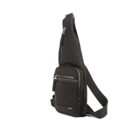 Mochila cruzada de hombre Antares en nylon color negro